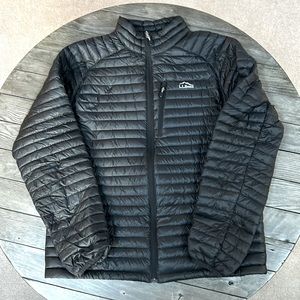 Men’s LL Bean Black Ultralight Packable 850 Down Jacket Size L